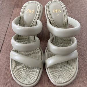 Zara Quilted Strap Wedge Sandal